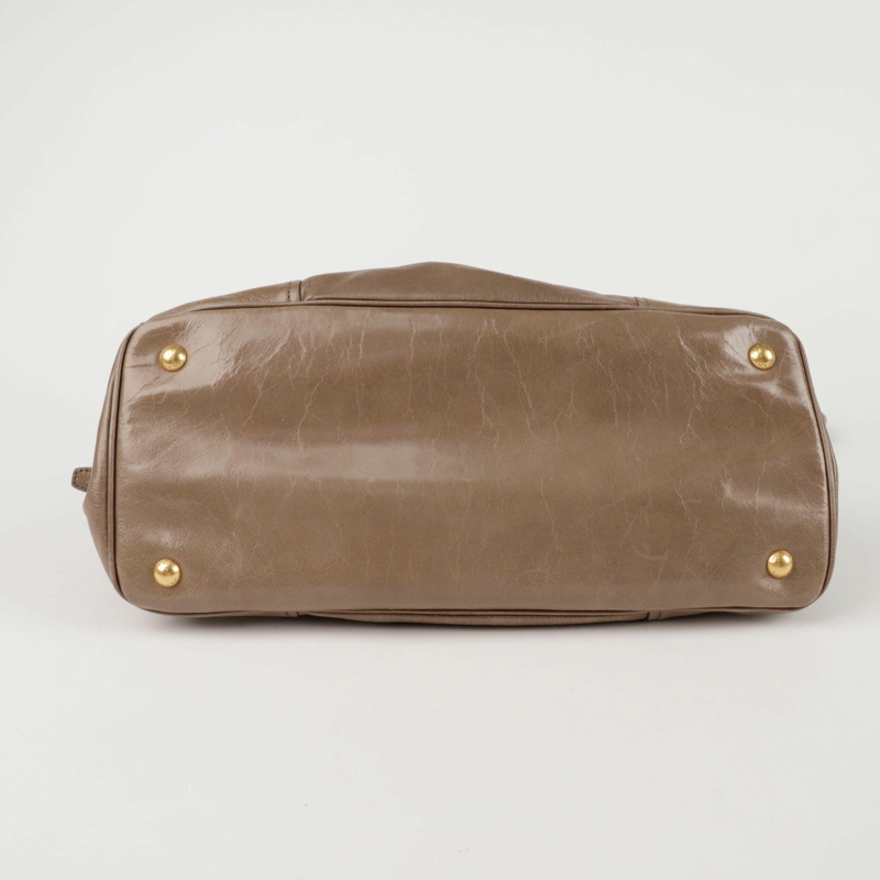 PRADA 金屬Logo Vitello Shine托特肩背包 BN2323-10