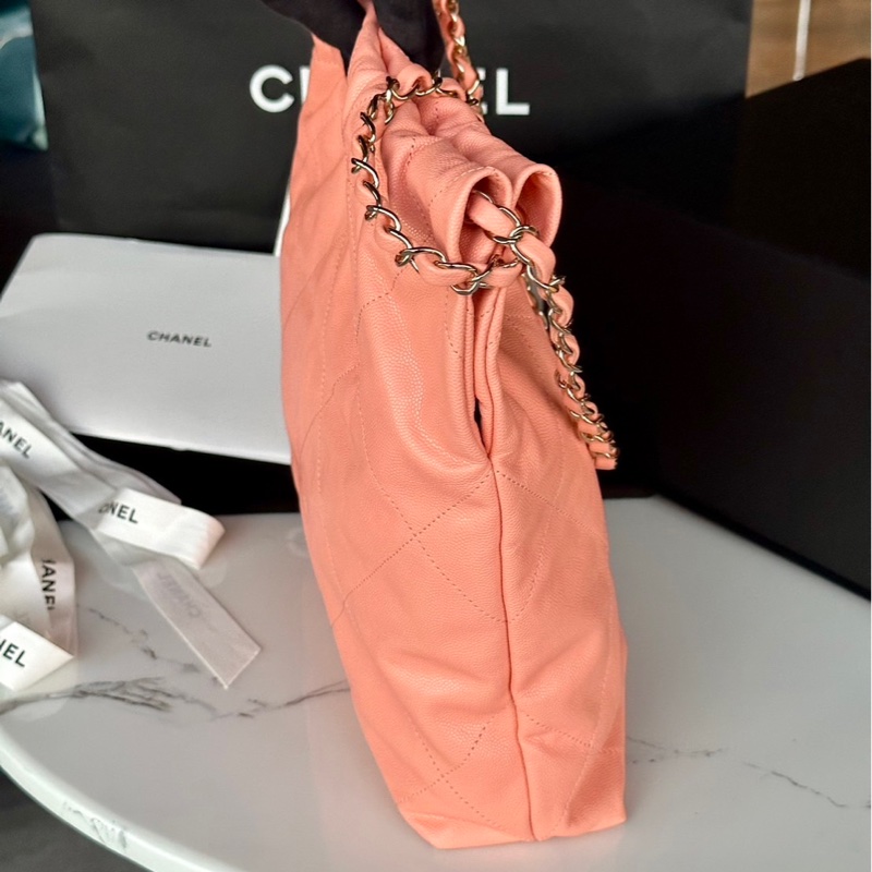 全新全配❤️ #香奈兒 #粉色 #荔枝皮 #22bag #小號-6