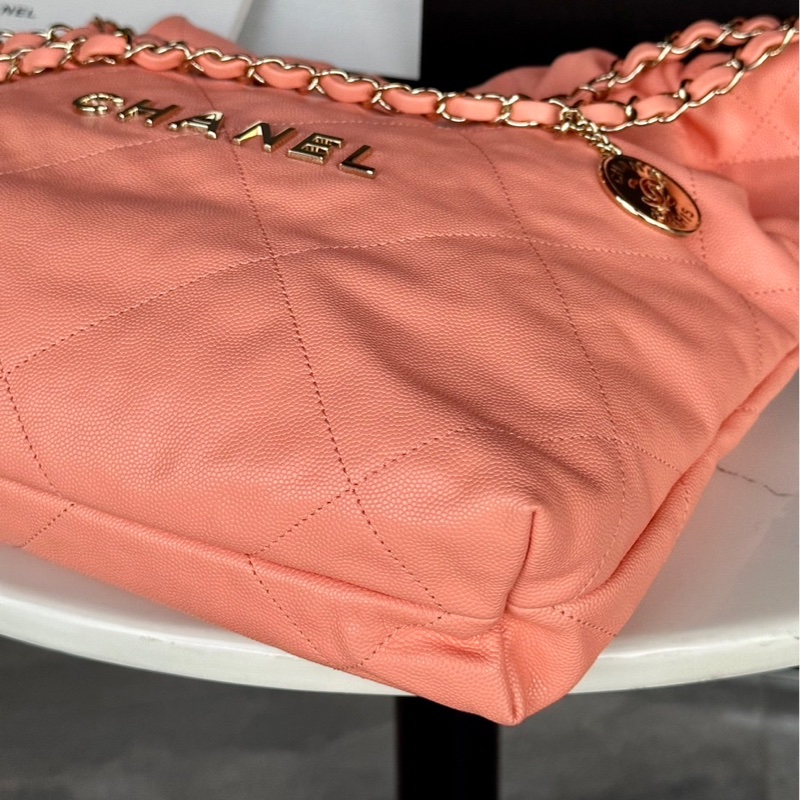 全新全配❤️ #香奈兒 #粉色 #荔枝皮 #22bag #小號-8