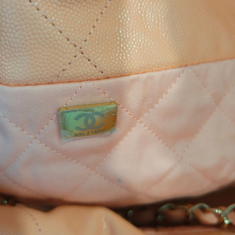 全新全配❤️ #香奈兒 #粉色 #荔枝皮 #22bag #小號-22