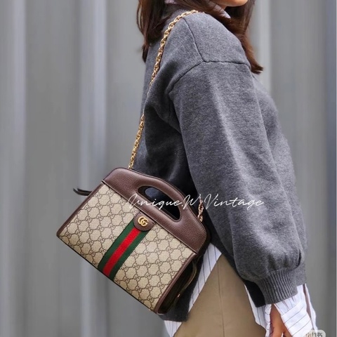 全新大全配🈶購證❤️ gucci #ophidia #老花 #雙肩帶 #手提斜挎包