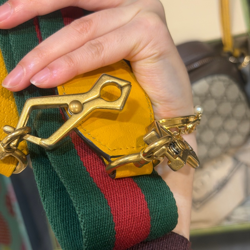 全新大全配🈶購證❤️ gucci #虎頭 #老花 #寬肩帶 #相機包-15