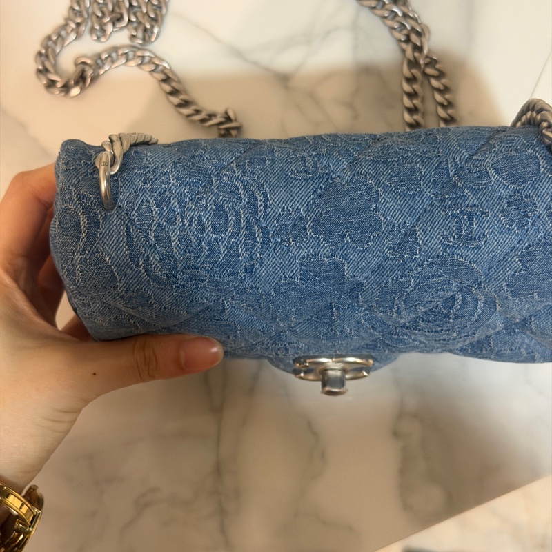 全新大全配🈶購證❤️芯片款❤️ 香奈兒 #牛仔 #愛心調節釦 #方胖子 #CF 17公分-5