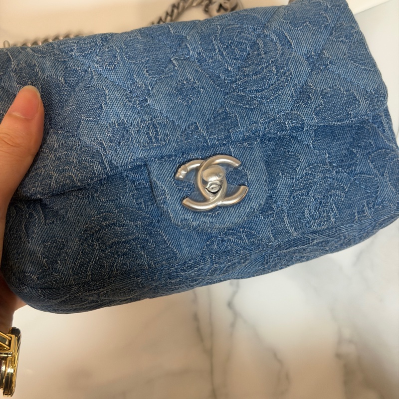 全新大全配🈶購證❤️芯片款❤️ 香奈兒 #牛仔 #愛心調節釦 #方胖子 #CF 17公分-7