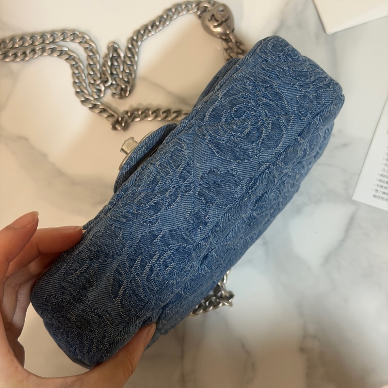 全新大全配🈶購證❤️芯片款❤️ 香奈兒 #牛仔 #愛心調節釦 #方胖子 #CF 17公分-10