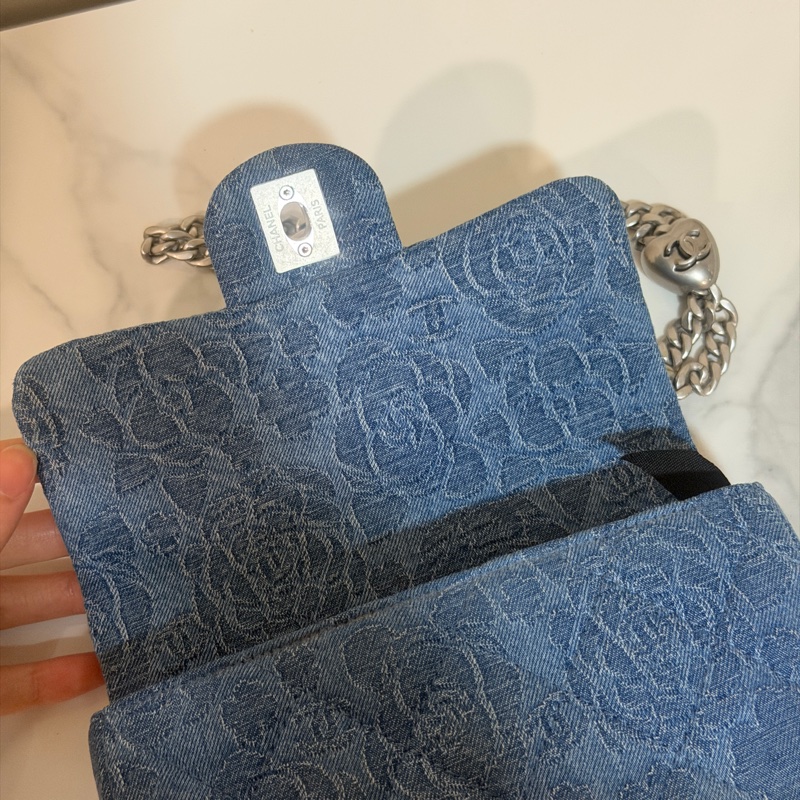 全新大全配🈶購證❤️芯片款❤️ 香奈兒 #牛仔 #愛心調節釦 #方胖子 #CF 17公分-11