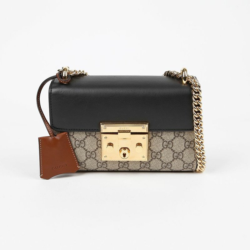 GUCCI 帶鎖小鏈條單肩斜背包 409487-1