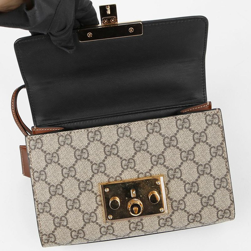 GUCCI 帶鎖小鏈條單肩斜背包 409487-9