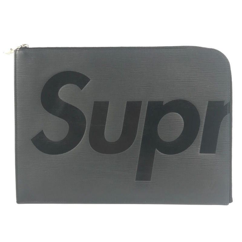 路易威登 M67754 Epi 皮革 Supreme Pochette Jour GM 黑色手拿包，男士，黑色-0
