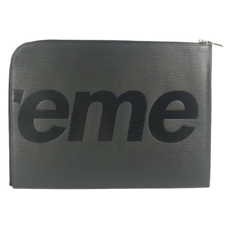 路易威登 M67754 Epi 皮革 Supreme Pochette Jour GM 黑色手拿包，男士，黑色-11