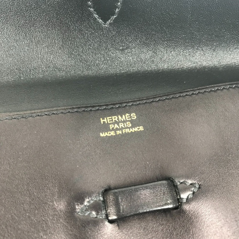 愛馬仕 Hermès 翻蓋手拿包，Pre-Pla，雙折手拿包，皮革，黑色，男女通用-8