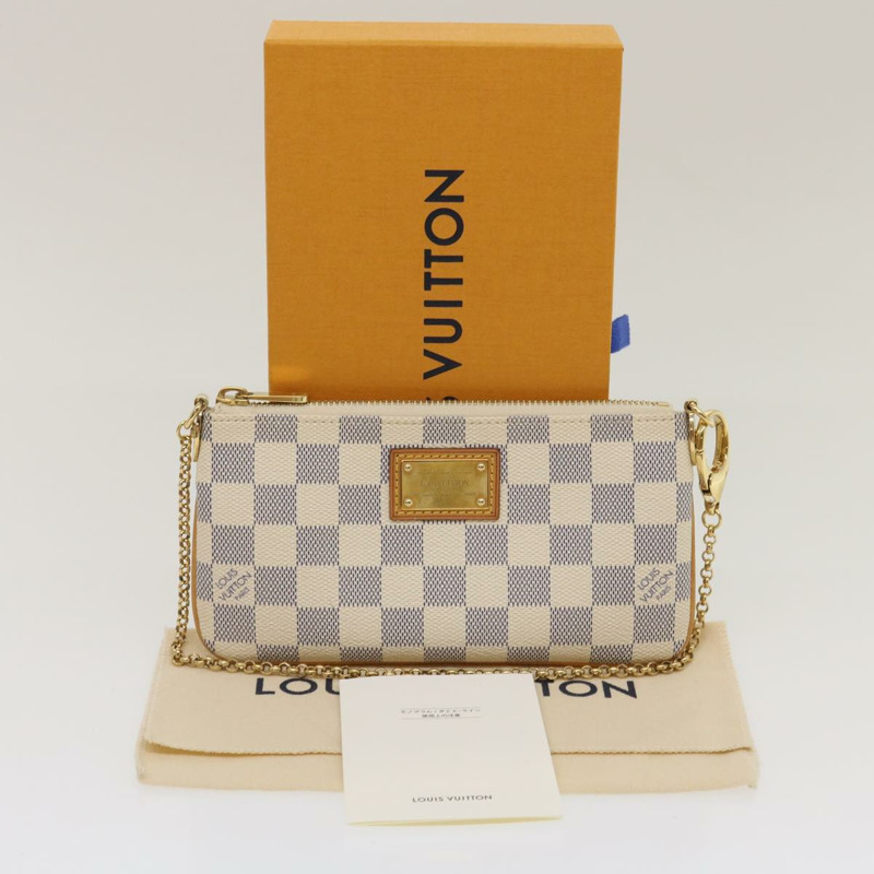 【日本直送】路易威登 Damier Azur Pochette Mira 中型配件袋 N60027 LV am478bSAM-11