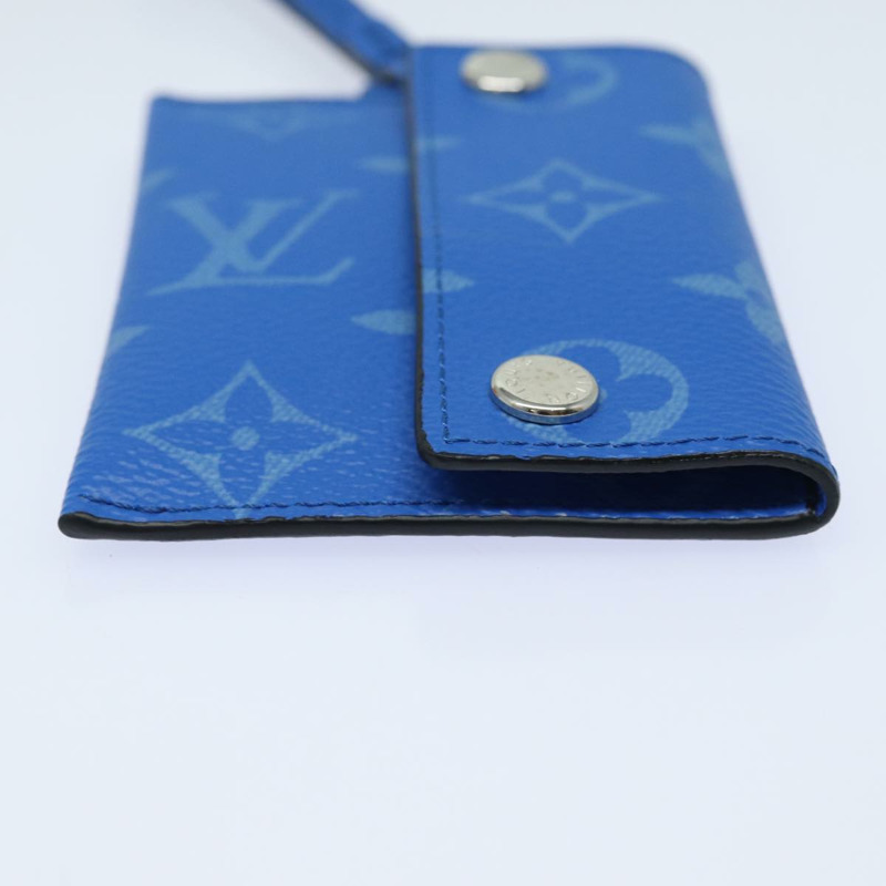 【日本直送】路易威登 Monogram Pockets On Strap 卡包 藍色 M83154 LV Auth 77437SAM-4