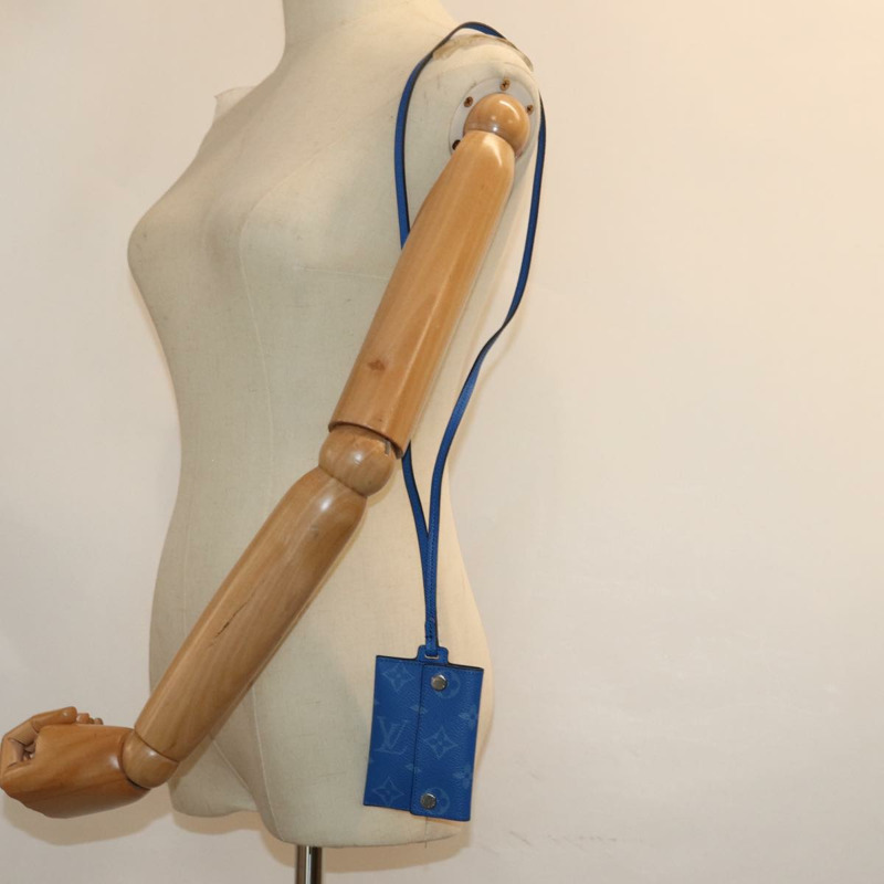 【日本直送】路易威登 Monogram Pockets On Strap 卡包 藍色 M83154 LV Auth 77437SAM-22