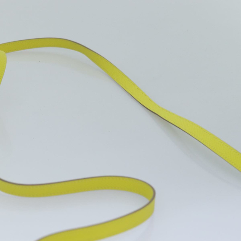 【日本直送】愛馬仕 Click 16 肩背包，黃色皮革，正品，貨號 77462SAM-13