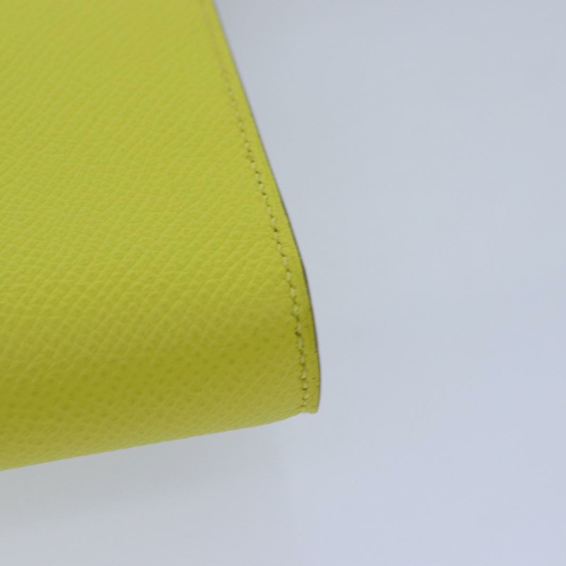 【日本直送】愛馬仕 Click 16 肩背包，黃色皮革，正品，貨號 77462SAM-17