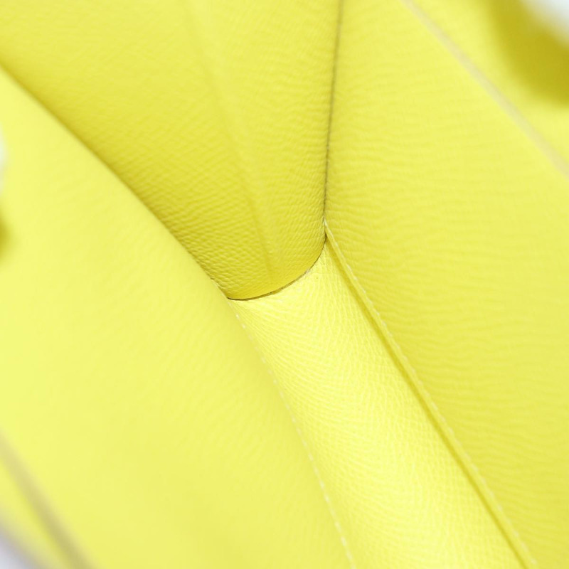 【日本直送】愛馬仕 Click 16 肩背包，黃色皮革，正品，貨號 77462SAM-20