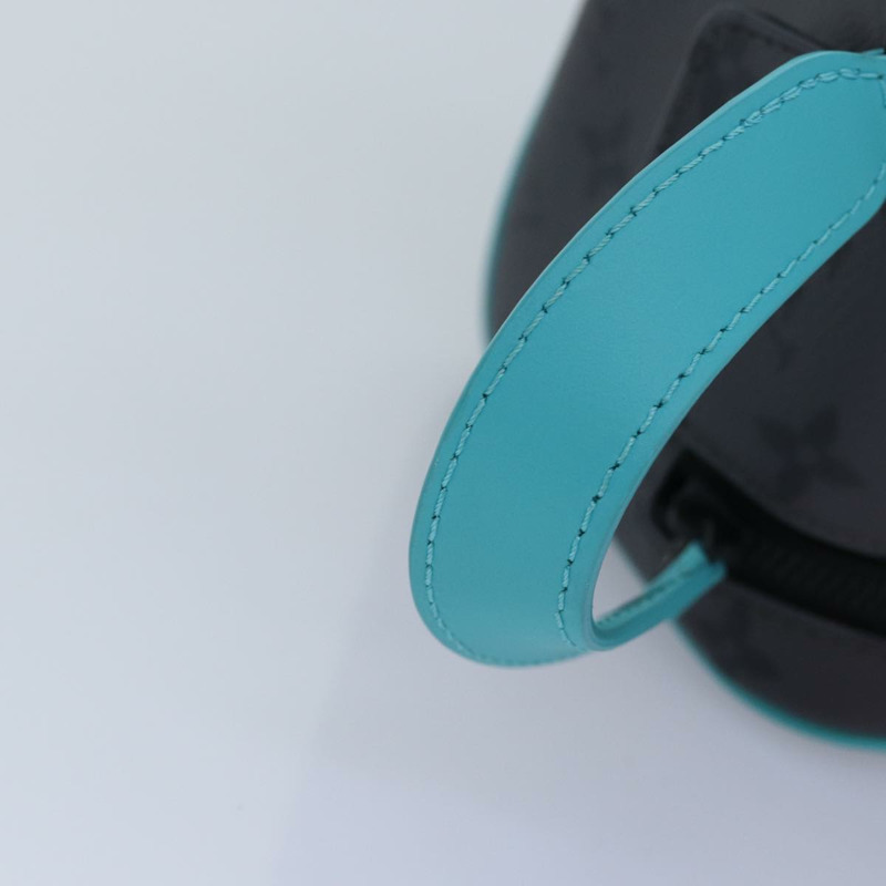 【日本直送】路易威登 Monogram Eclipse Reverse Dopp Kit Bag Turquoise M11482 Auth 89059SAM-6