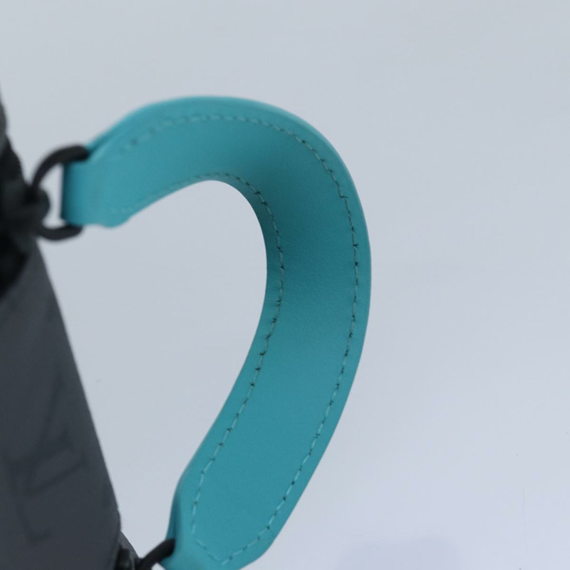 【日本直送】路易威登 Monogram Eclipse Reverse Dopp Kit Bag Turquoise M11482 Auth 89059SAM-13