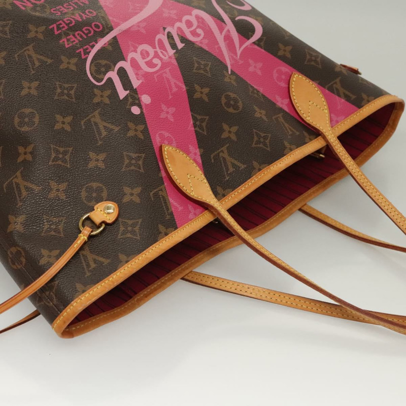 【日本直送】路易威登 Monogram V Line Neverfull MM 手提包 粉紅色 LV 正品 BD681AM-5