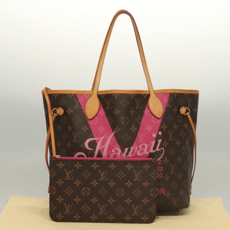 【日本直送】路易威登 Monogram V Line Neverfull MM 手提包 粉紅色 LV 正品 BD681AM-11