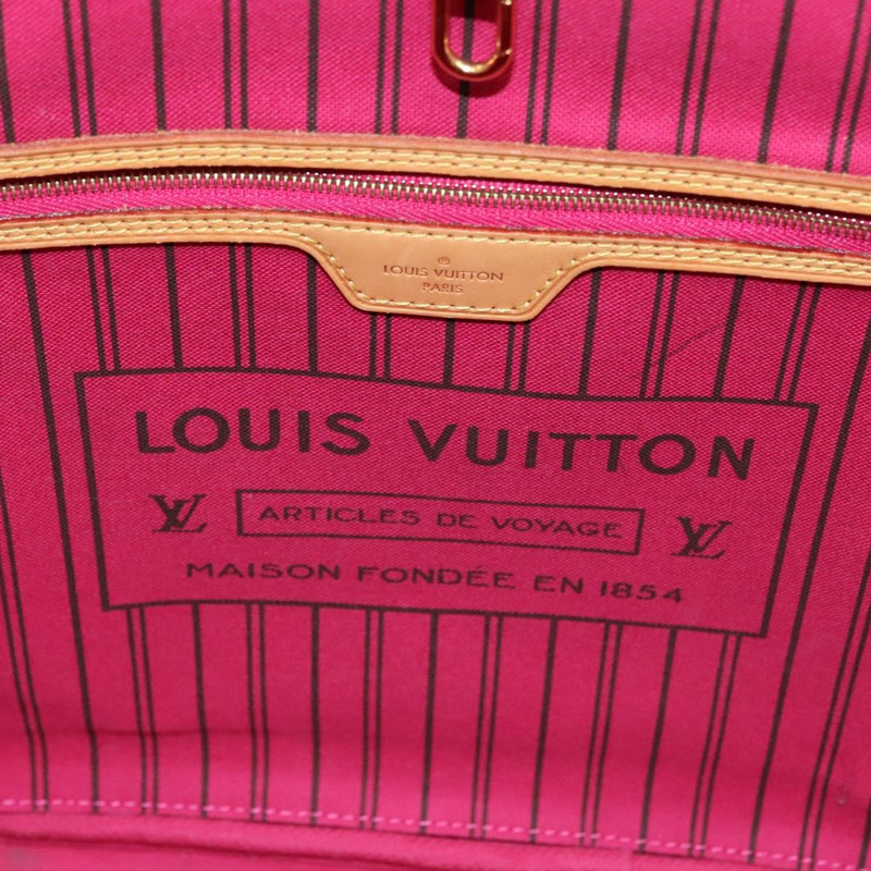 【日本直送】路易威登 Monogram V Line Neverfull MM 手提包 粉紅色 LV 正品 BD681AM-21