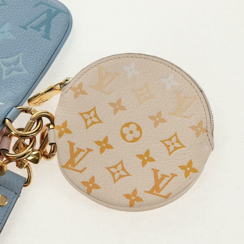 【日本直送】路易威登 Monogram Empreinte Pochette Trio 手袋粉紅 M80407 LV 正品 144344AM-1