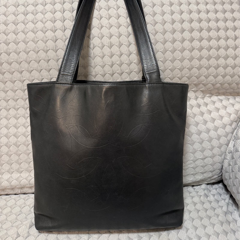 日本中古 Chanel 香奈兒肩背包 tote bag 黑色-1