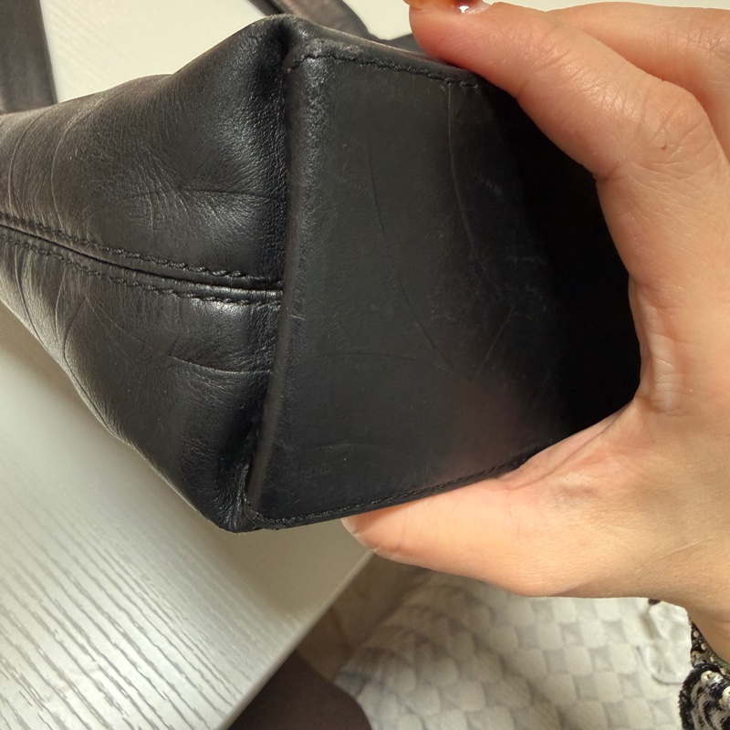 日本中古 Chanel 香奈兒肩背包 tote bag 黑色-12