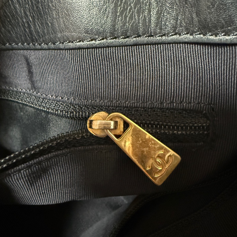 日本中古 Chanel 香奈兒肩背包 tote bag 黑色-14
