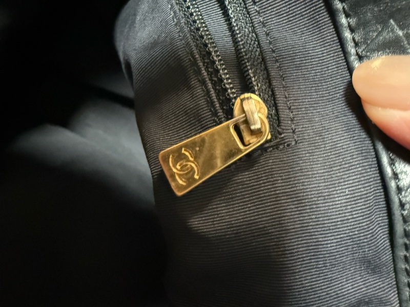 日本中古 Chanel 香奈兒肩背包 tote bag 黑色-15