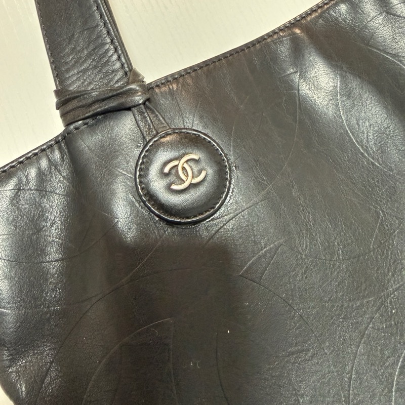 日本中古 Chanel 香奈兒肩背包 tote bag 黑色-16