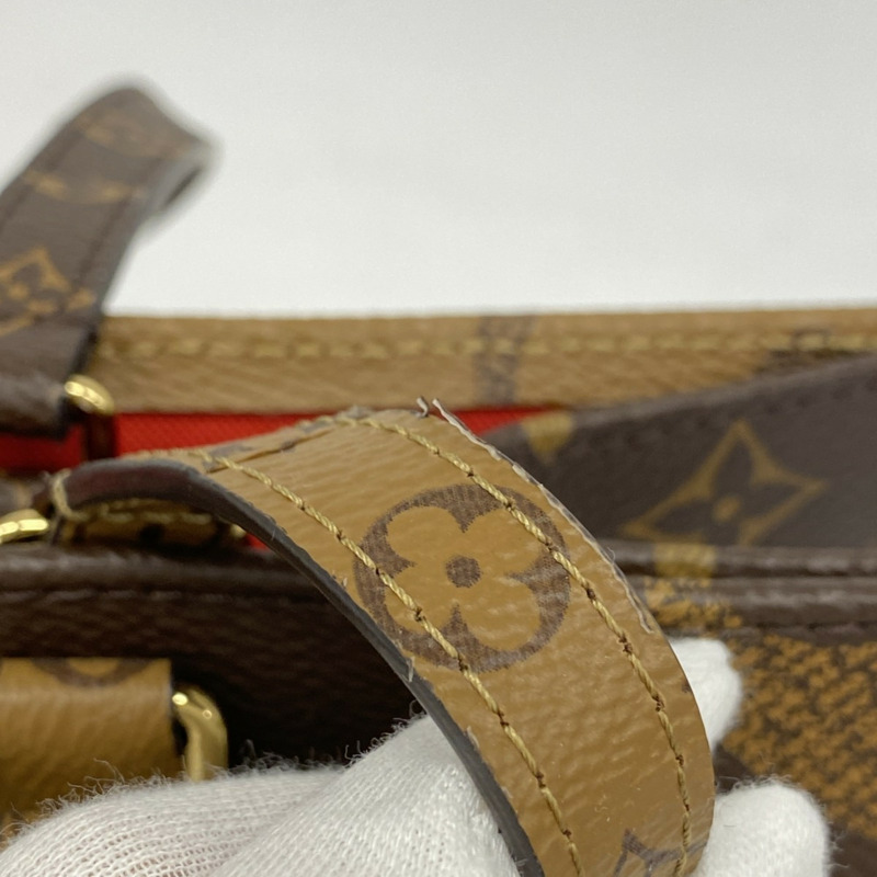 路易威登 Monogram Giant Reverse On-the-Go MM 手提包 M45039 棕色 2-Way 女士款-7