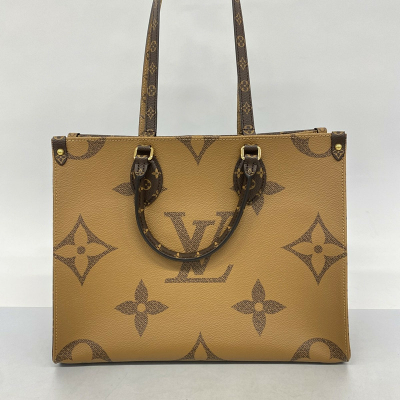 路易威登 Monogram Giant Reverse On-the-Go MM 手提包 M45039 棕色 2-Way 女士款-9