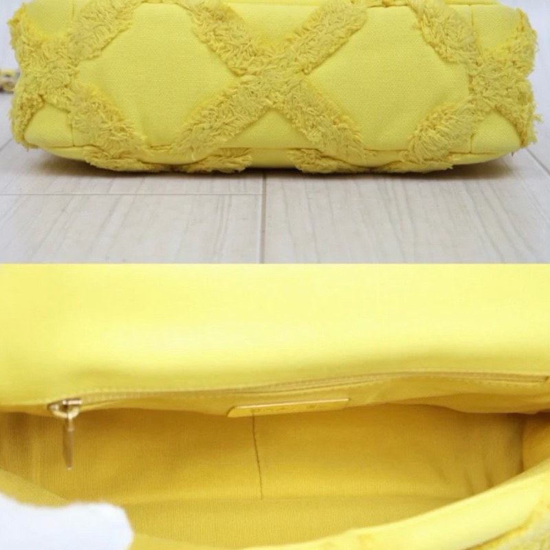 「JL精品代購」97新 Chanel 香奈兒 19bag 小雞黃色-9