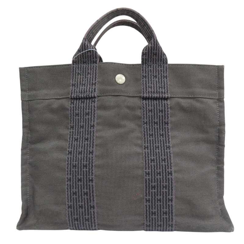 灰色 帆布 Herline PM 手提包【HERMES 愛馬仕】-0