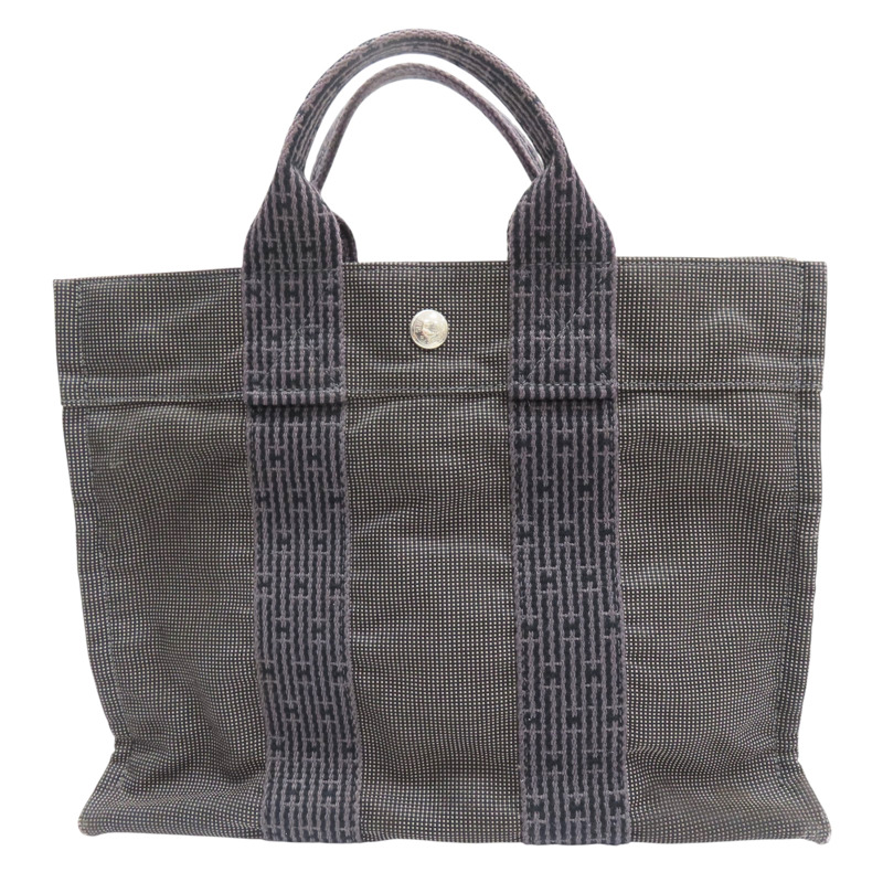 灰色 帆布 Herline PM 手提包【HERMES 愛馬仕】-1