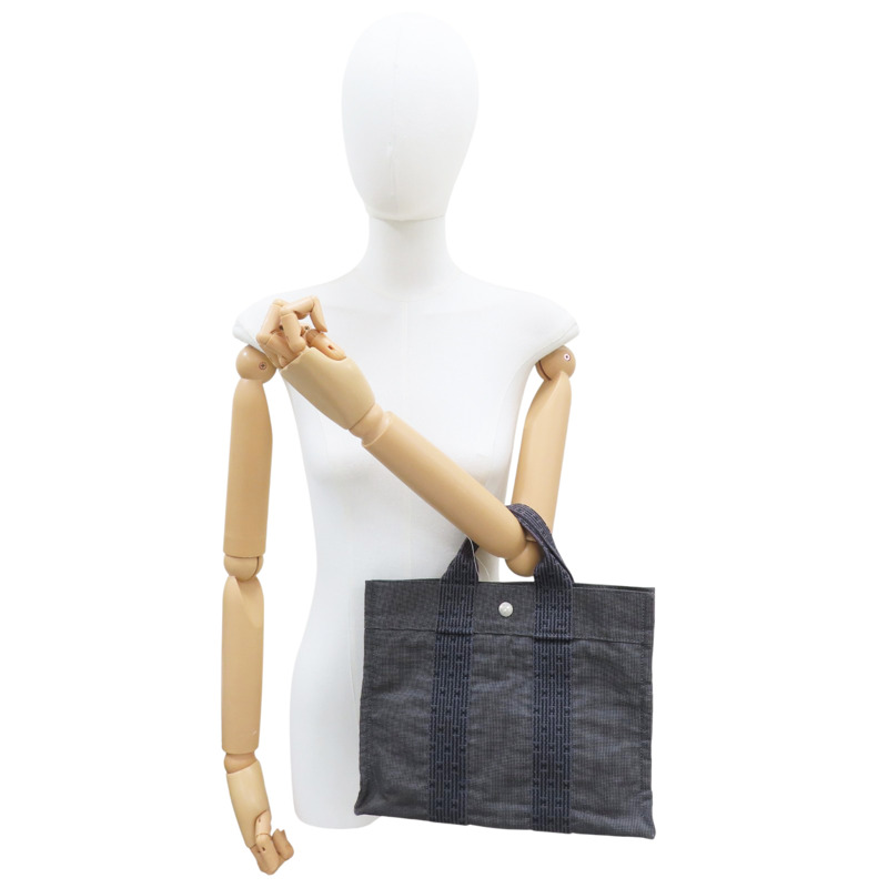 灰色 帆布 Herline PM 手提包【HERMES 愛馬仕】-6