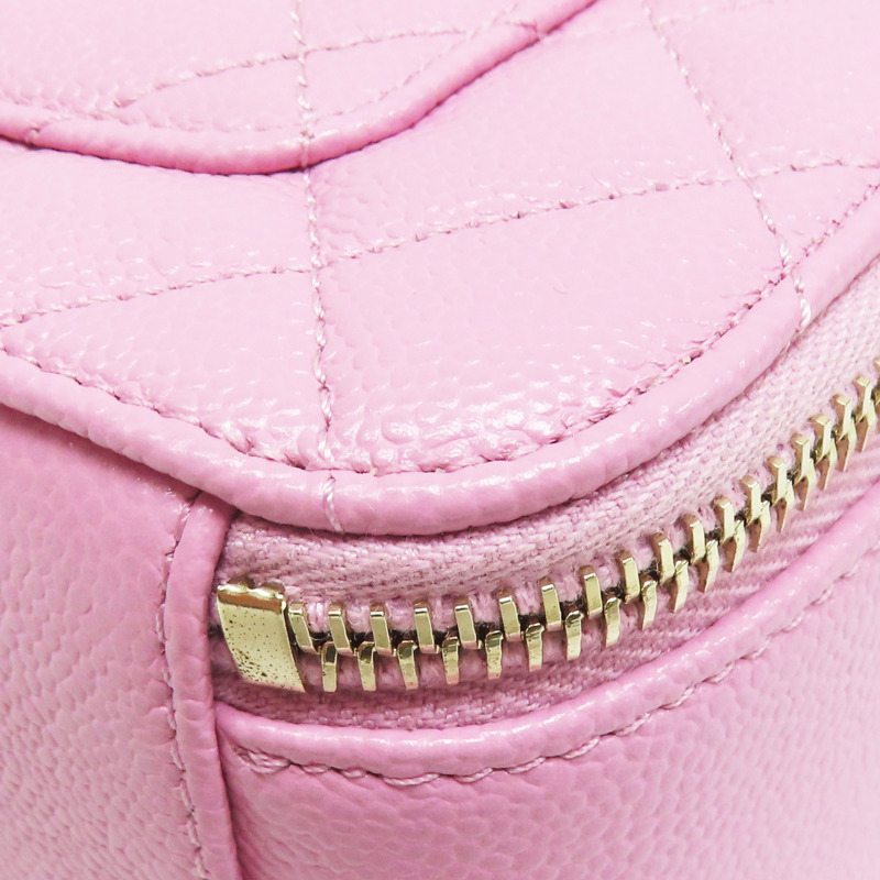 粉紫色 菱格紋 荔枝牛皮Pick Me Up Vanity 手把 鍊帶肩背包 金釦【CHANEL 香奈兒】 AS3221-12