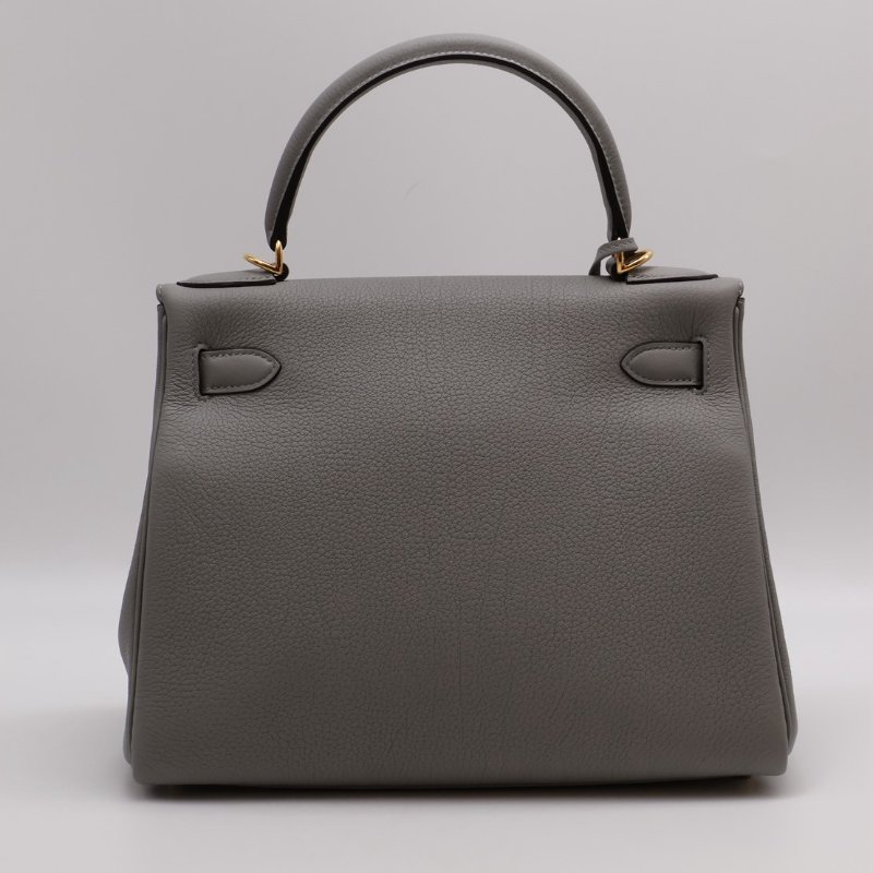 HERMES Kelly 28 - 海鷗灰金 W-1