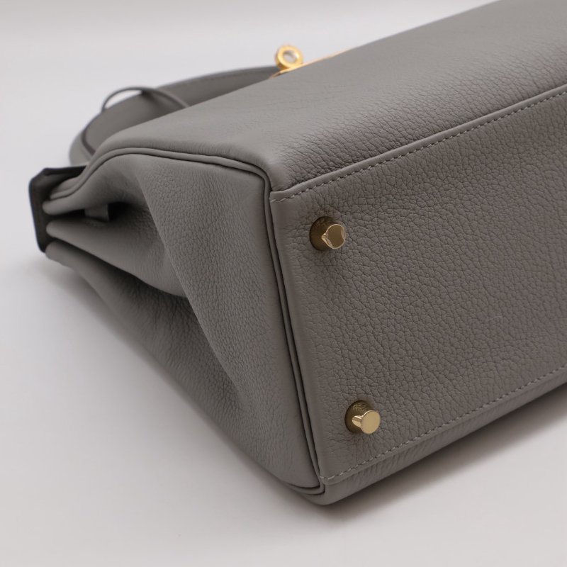 HERMES Kelly 28 - 海鷗灰金 W-5