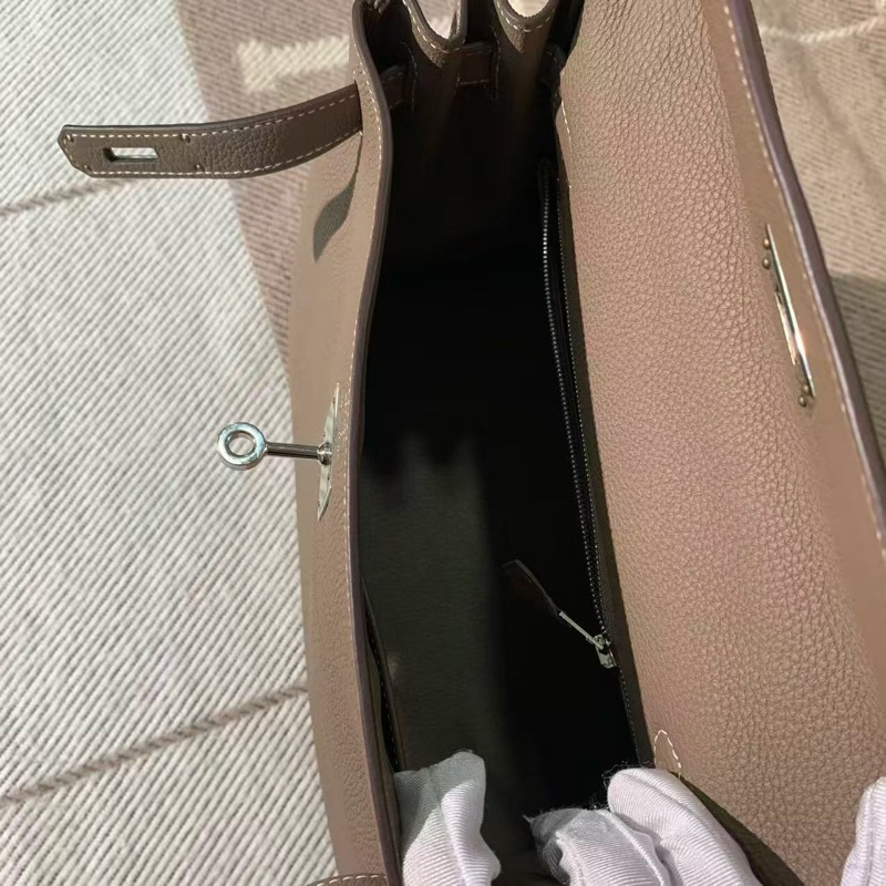 Hermes 愛馬仕 Kelly28 大象灰 togo 皮銀扣 Y 刻-5