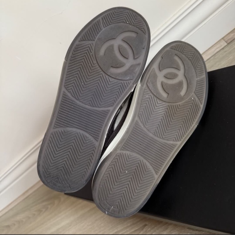 二手私物Chanel logo板鞋黑37.5-11