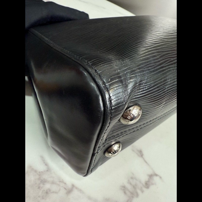 LOUIS VUITTON 黑色 Cluny BB 肩背包手提包-6