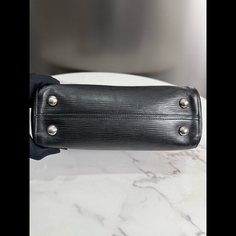 LOUIS VUITTON 黑色 Cluny BB 肩背包手提包-8