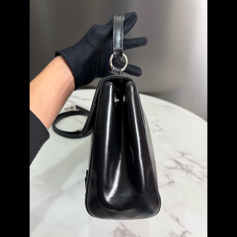 LOUIS VUITTON 黑色 Cluny BB 肩背包手提包-9