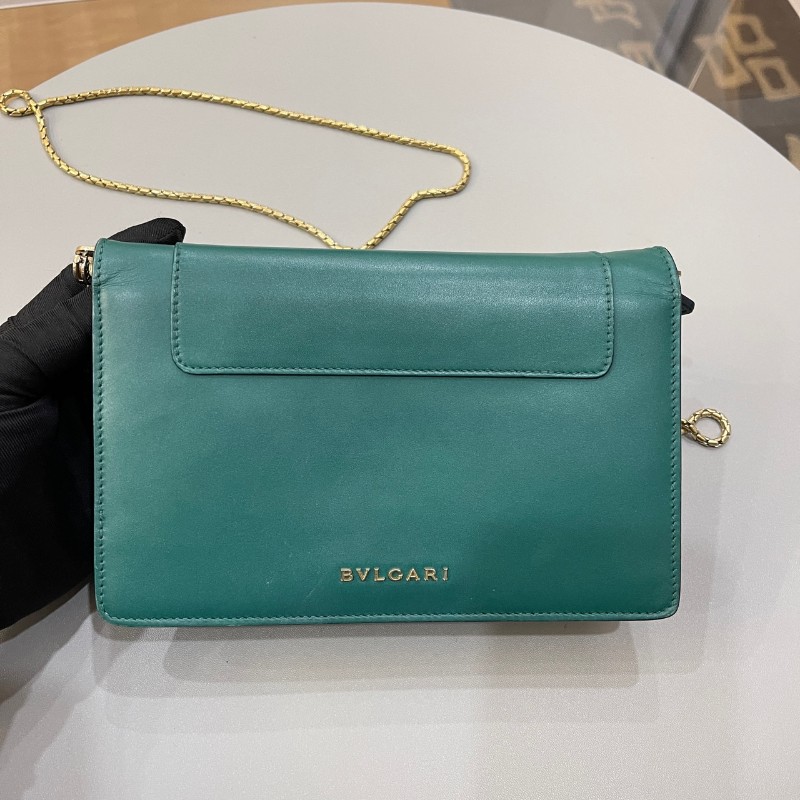 Bvlgari 綠色蛇頭包WOC 肩背包-4
