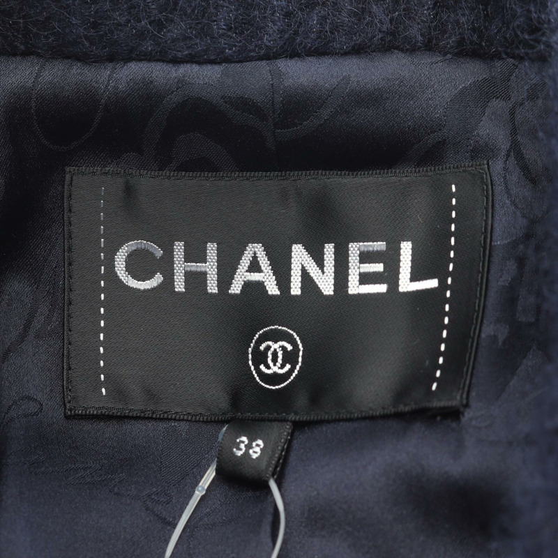 香奈兒 COCO 標誌紐扣 其他羊毛外套 Moheya 海軍藍 二手女裝-2