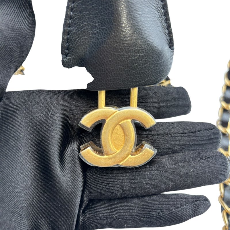 【美收精品】CHANEL 黑金鍊條相機包 B-987【隔月月中將轉賣至日本 上架期限30天】-9