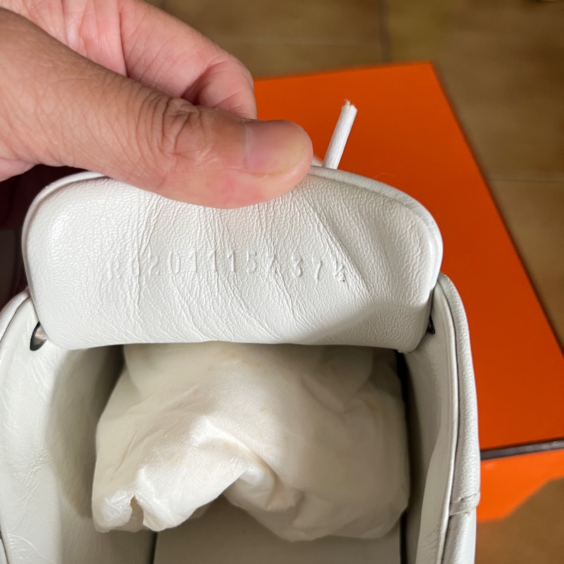 二手私物 Hermes 小白鞋37半-4